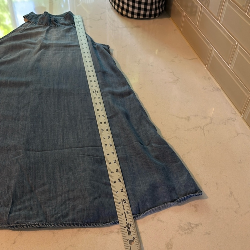 Anthropologie Cloth & Stone‎ Small Chambray swing dress. Size small 100% Lyocell - Picture 10 of 12